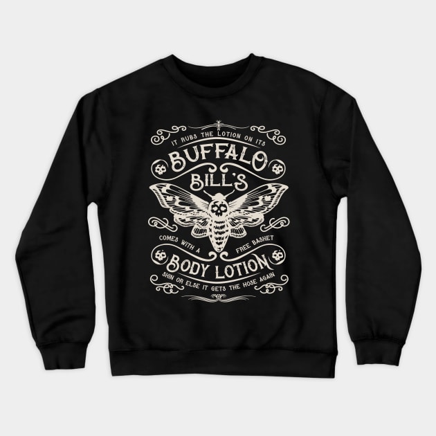 Buffalo Bill's Body Lotion Label Crewneck Sweatshirt by Alema Art